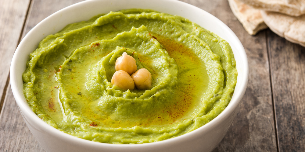 hummus-verde-aguacate-garbanzos-cena-sana