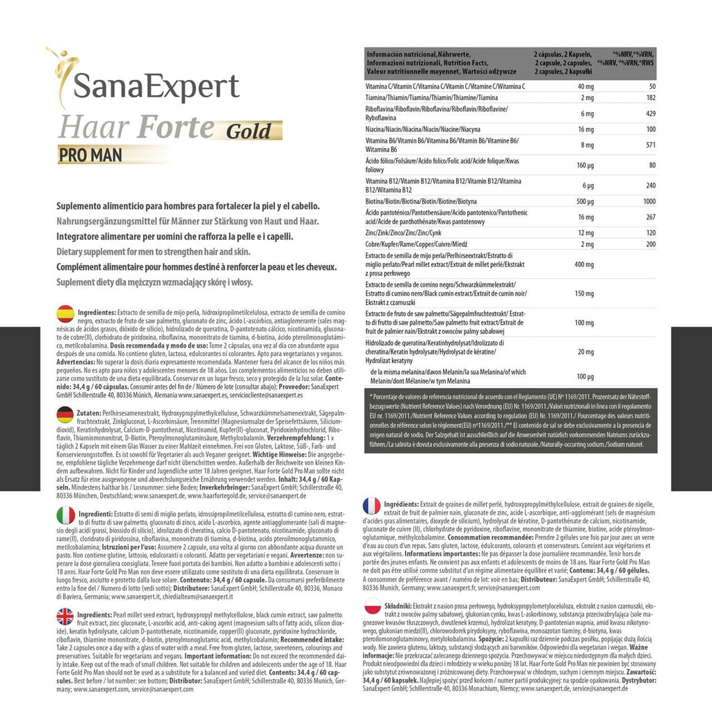 SanaExpert Haar Forte Gold PRO MAN